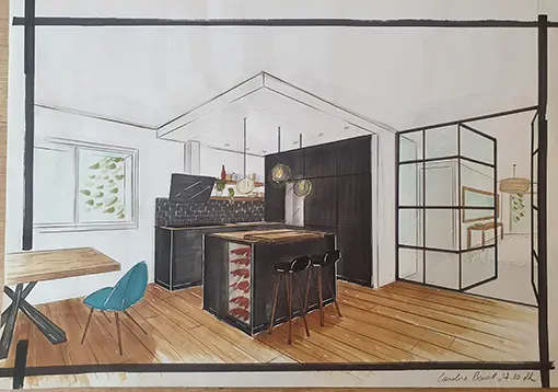 chillin-dessin-interieur-cuisine-noire-perspective